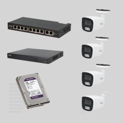 Zestaw z czterema kamerami PIX-IP8FBIR-Ai 8 Mpx, H.265, WDR 120 dB