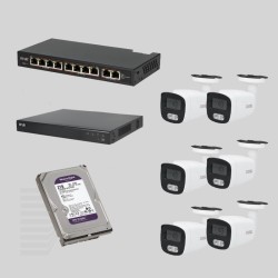 Zestaw z sześcioma kamerami PIX-IP8FBIR-Ai 8 Mpx, H.265, WDR 120 dB